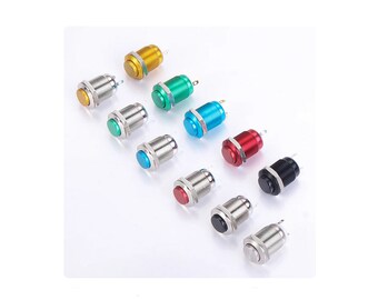 Guitar Kill Switch/Cutoff 12mm Red Momentary High Head Push