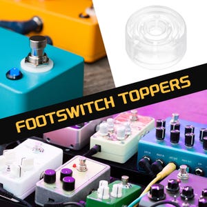 5X Pieces Foot Switch Topper Effect Pedal Topper Protection Cap for Guitar Pedal Clear transparent