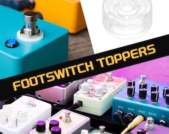5X Pieces Foot Switch Topper Effect Pedal Topper Protection Cap for Guitar Pedal Clear transparent