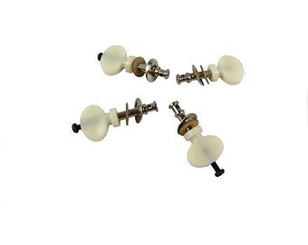 Set di 4 piroli per accordatura di ukulele, colore avorio, crema e bianco, per Harmony, Silvertone e Kamaka.