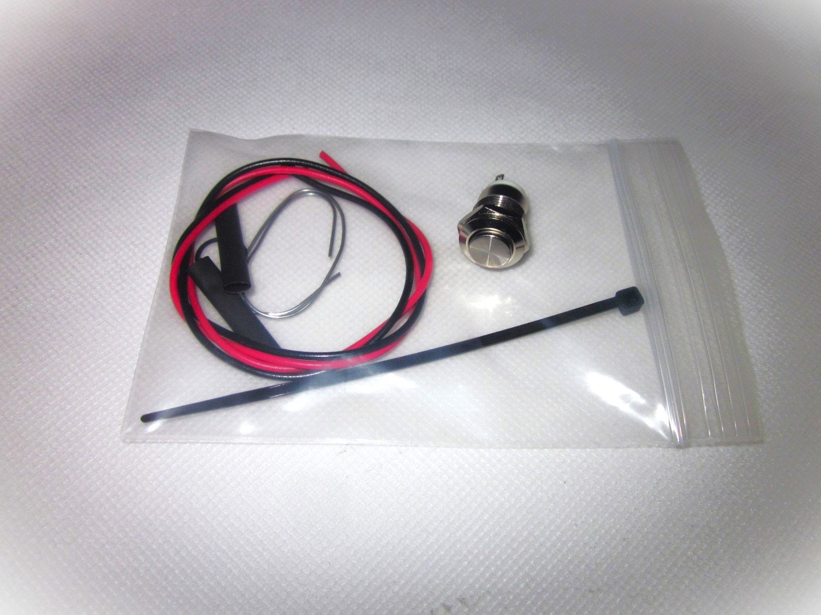 TESI POCO 12MM LED Pulsante Momentaneo Chitarra Kill Switch Oro/Rosso
