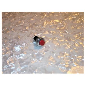 Kit completo de botão de pressão para interruptor de desligamento momentâneo de guitarra 10 mm montagem embutida vermelho