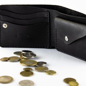 Monedero personalizado, regalo para el marido, billetera de cuero para hombre, billetera de cuero plegable, billetera para él, billetera personalizada para hombres
