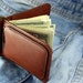 Money Clip Wallet, Slim Leather Money Clip, Personalized Bifold Wallet, Minimalist Pocket Wallet, Mens Money Clip Wallet, Mens Pocket Wallet