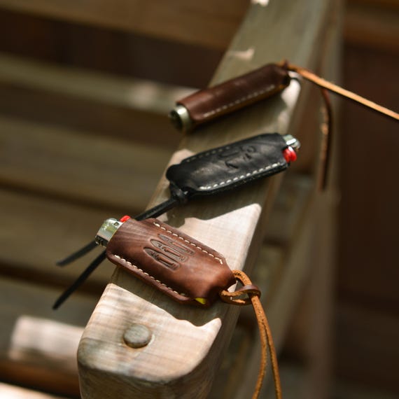 Leather Lighter Case, Gift For Dad, Valentines Day Mens Gift, Gift for Him, Personalized Leather Case, Lighter Custom Case, Brown Holder