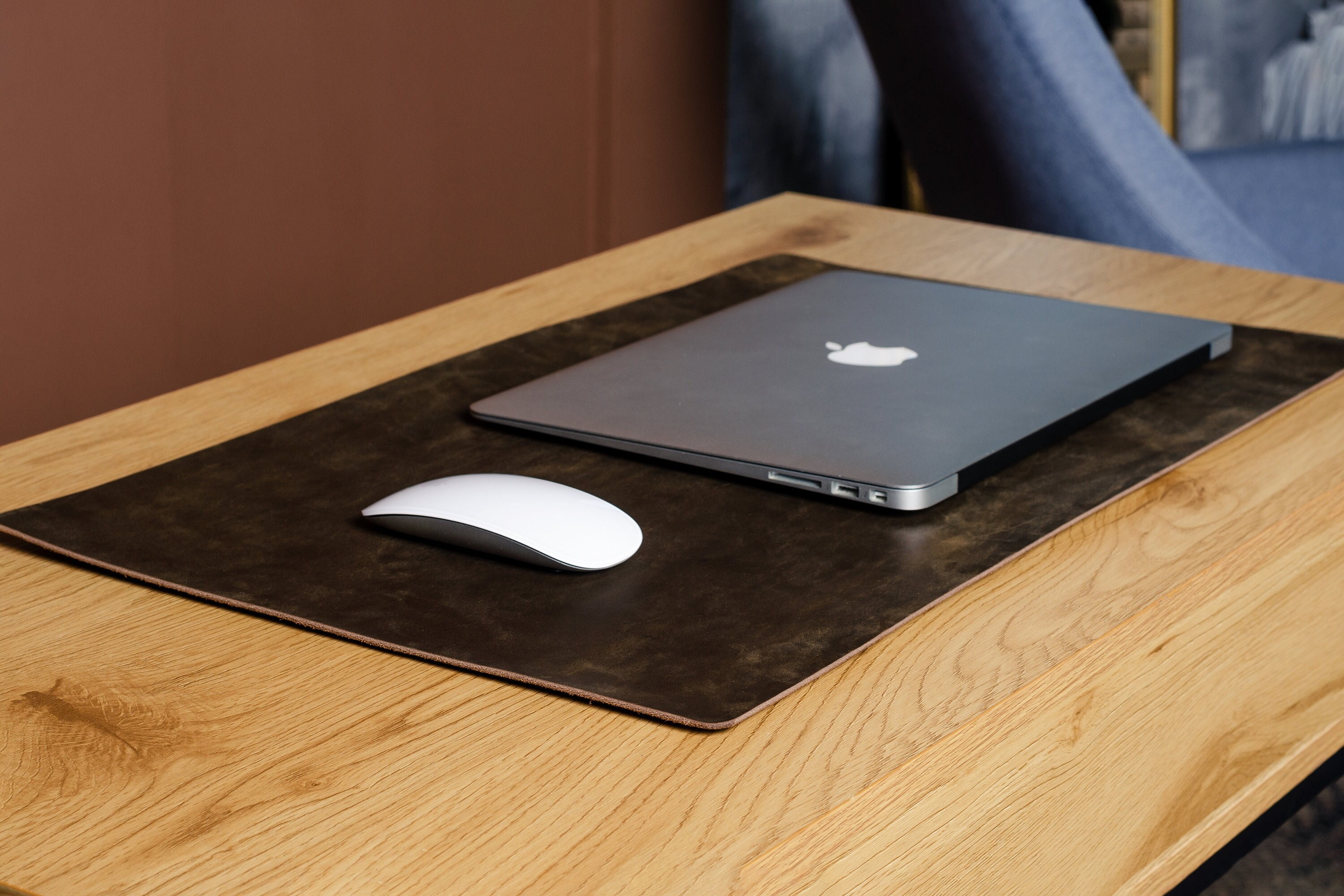 Personalized Leather Desk Mat: Custom Size Writing Pad, Mouse Protector ...