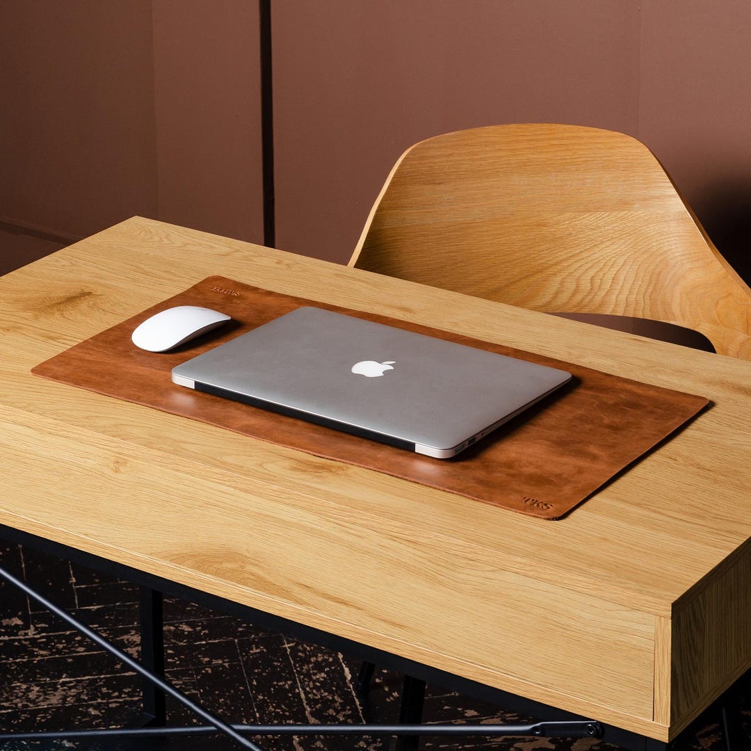 Personalized Leather Desk Mat: Custom Size Writing Pad, Mouse Protector ...