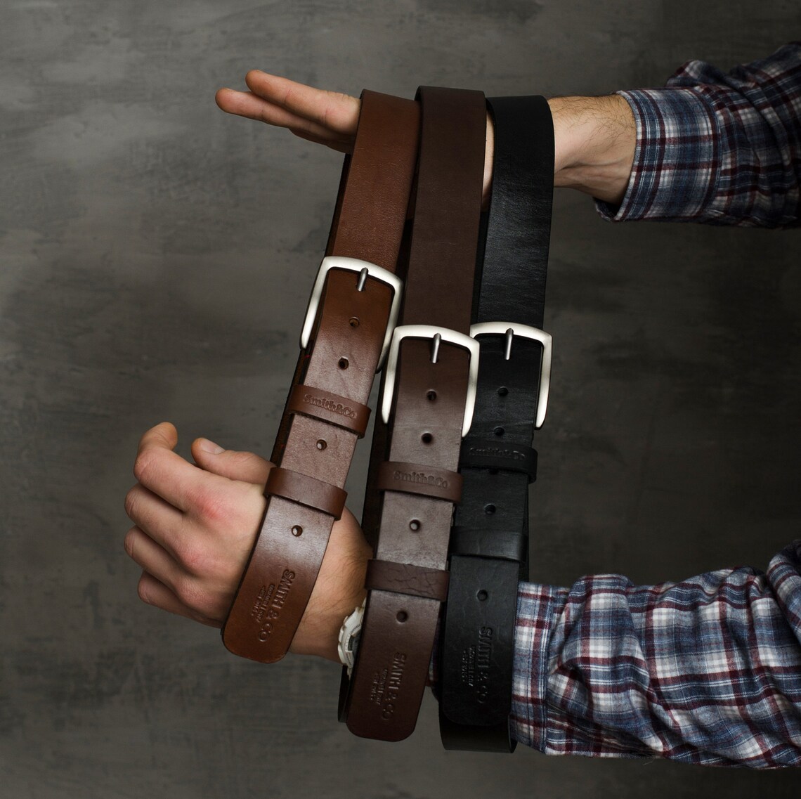 Personalized Men's Belt Fullgrain Leather Belt for Men Etsy