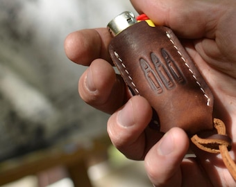 Handcrafted Leather Lighter Sleeves: Personalized Corporate Gifts, Wholesale Bulk Options for Bic & Clipper, Valentines Mens Leather Gift
