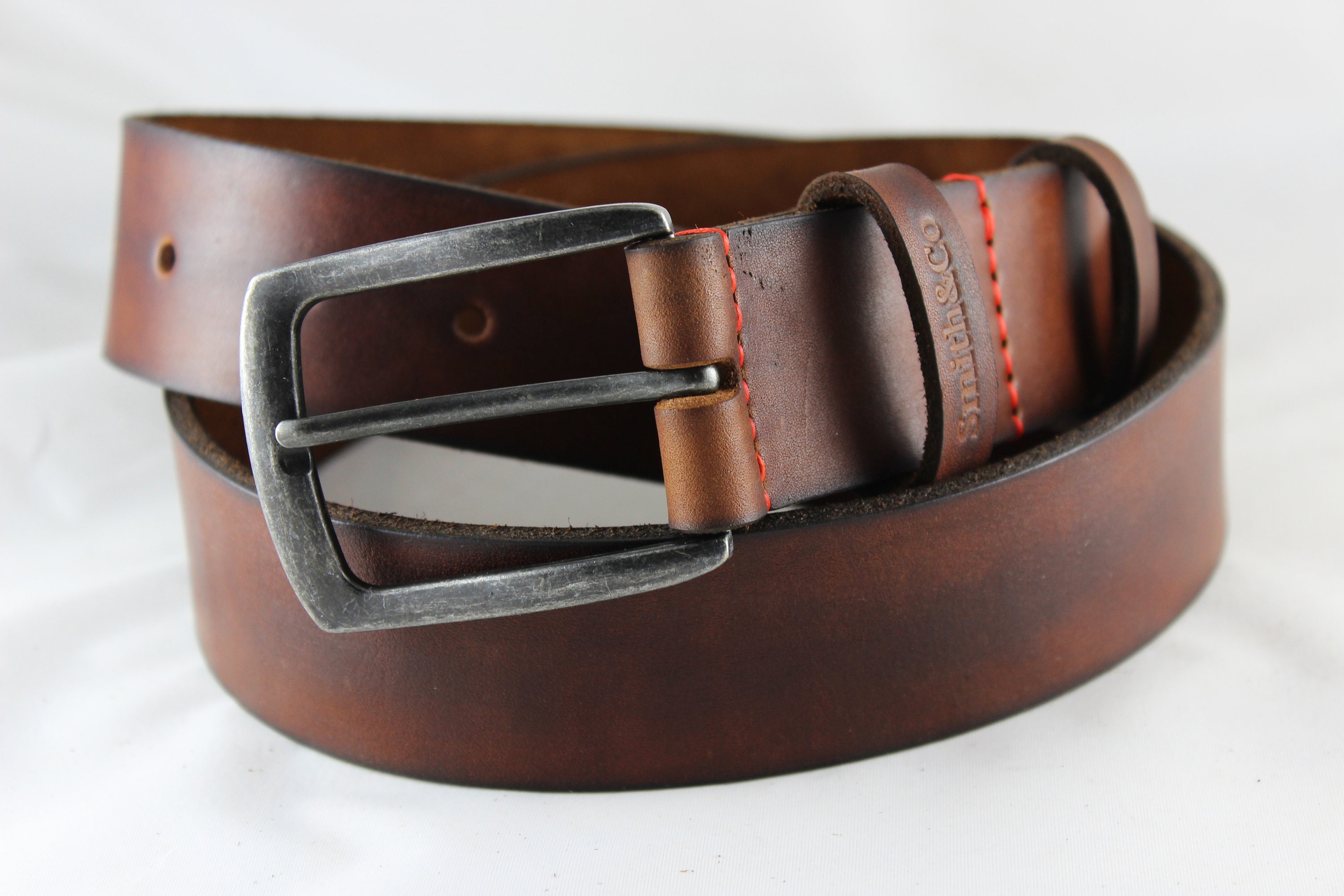 Personalized Leather Mens Belt Full Grain Leather Belt for Etsy