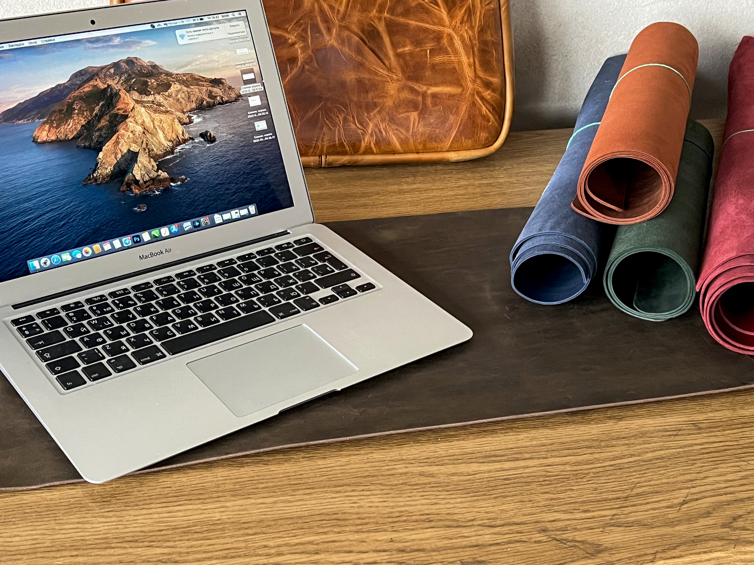 Personalized Leather Desk Mat: Custom Size Writing Pad, Mouse Protector ...