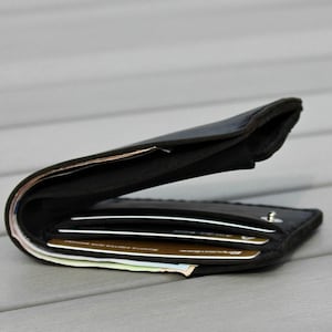 Portefeuille personnalisé à deux volets en cuir pour homme - Cadeau d'anniversaire gravé pour mari