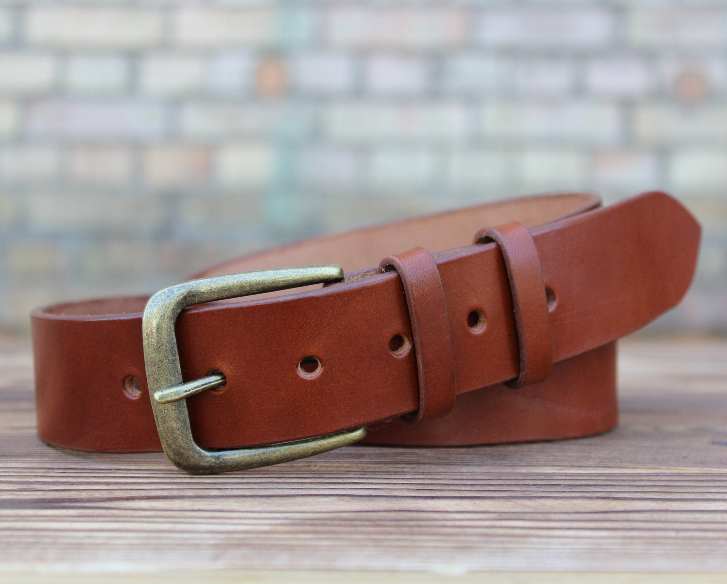 Personalized Leather Belt for Men FullGrain Leather Etsy