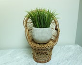Wicker Plant Throne