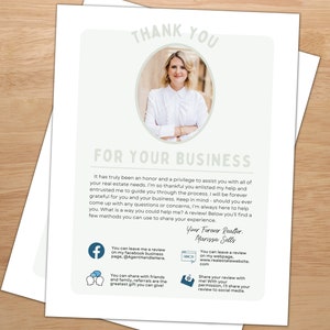 Kundenrezensionsanfrage Flyer | Makler Marketing Flyer | Unternehmer Kunden Testimonials | Canva Template | Empfehlungsflyer
