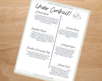 Realtor Under Contract Timeline Templates: Buyer & Seller (Digital Download)