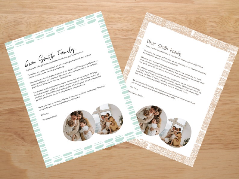 Buyer to Seller Letter Template Home Buyers Template Love Etsy