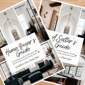 Real Estate Guide Bundle | Buyer Guide | Seller Guide | Realtor Templates | 20 Pages of Editable Real Estate Content