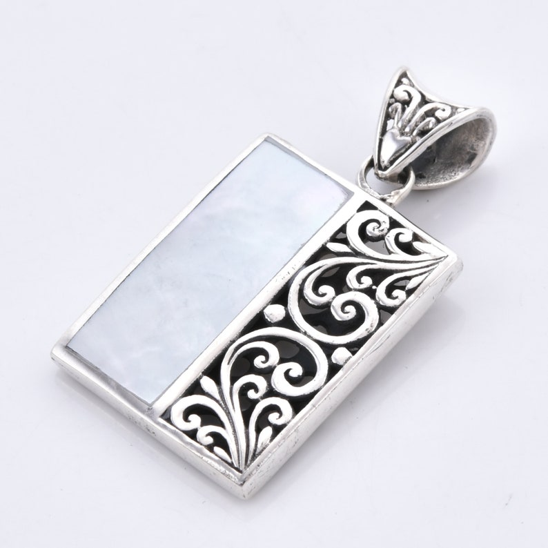 925 sterling silver Ring and Pendant Set MOP Clearance sale Mother of Pearl