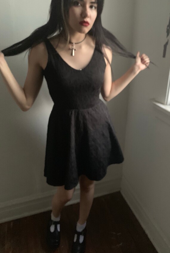 Black summer dress with heart charm - image 2