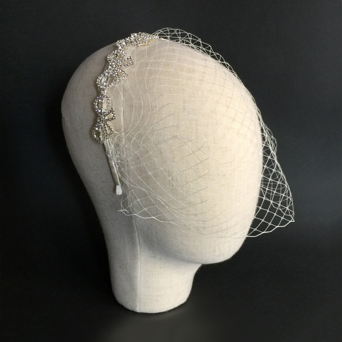 Birdcage Veil Headband Ivory Bridal Fascinator Veil with Etsy