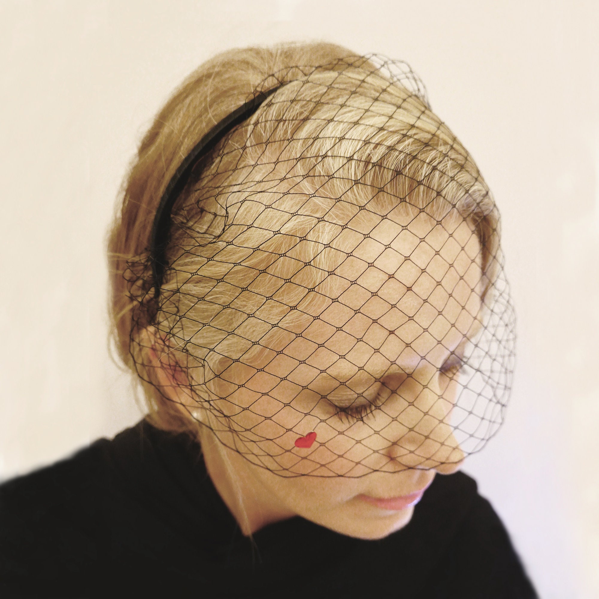 Black Veil Headband Masquerade Ball Bachelorette Veil Mask Etsy Hong Kong