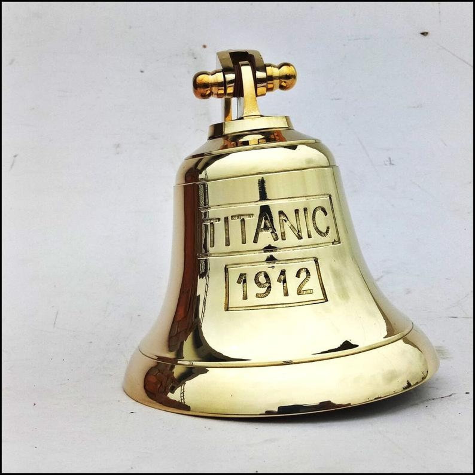 Replica Antique Brass Maritime 1912 London Titanic Bell Etsy