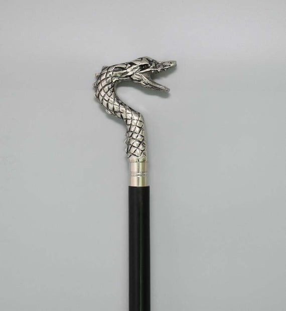 Rare Victorian Dragon Handcrafted Walking Stick Cane-al Steampunk Handle  Walking Wooden Cane-best Collectible Handmade Working Style Gift 