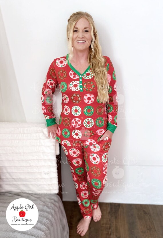 Christmas Donuts Women s Pajamas Etsy UK