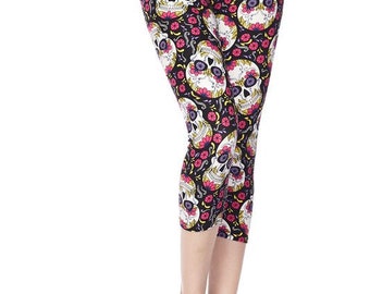 Skull Garden - Women's One Size Capris
