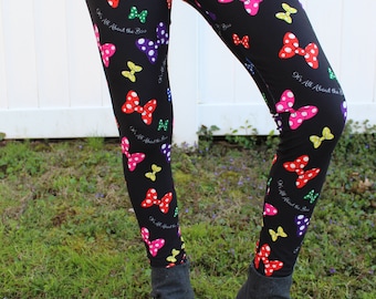 Minnie Mouse Leggings - Etsy
