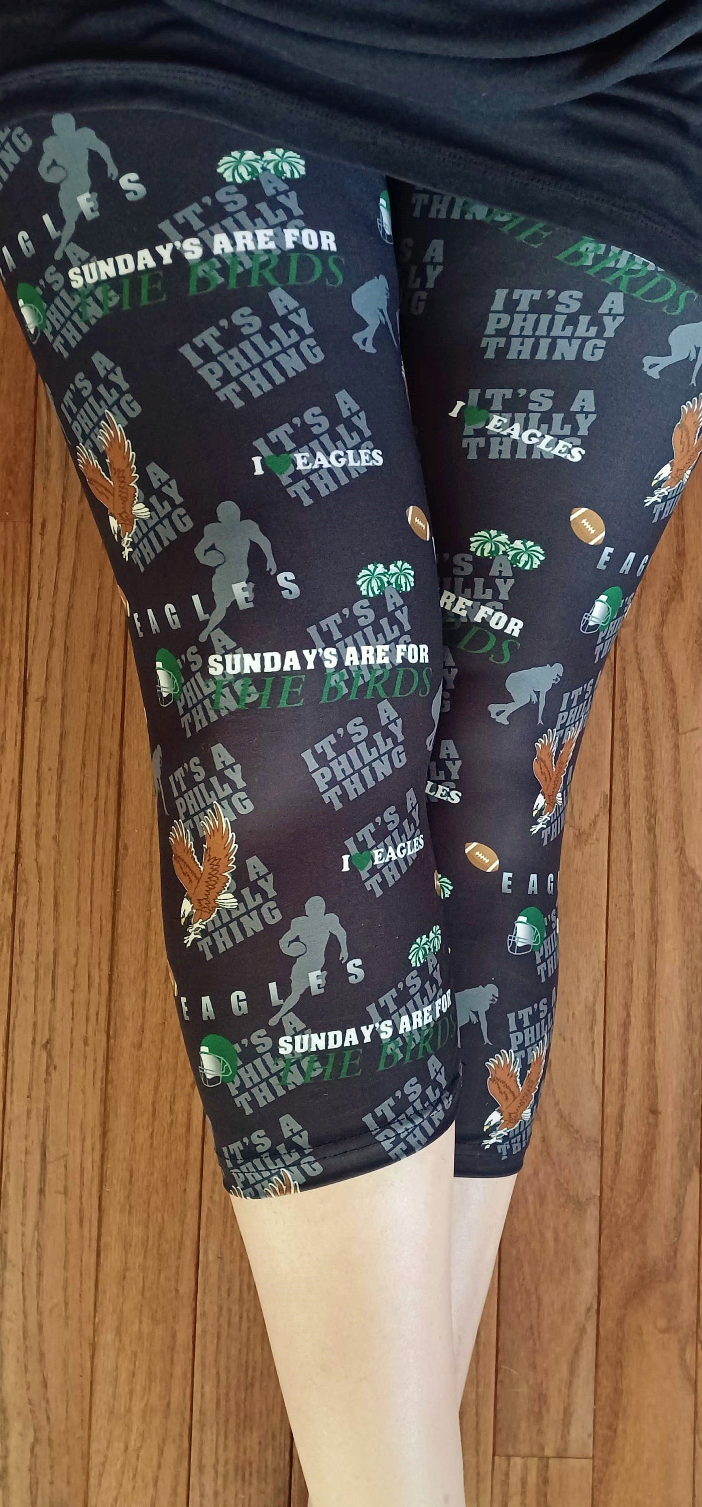 Sundays Are for the Birds Eagles Women s Capris Leggings Etsy