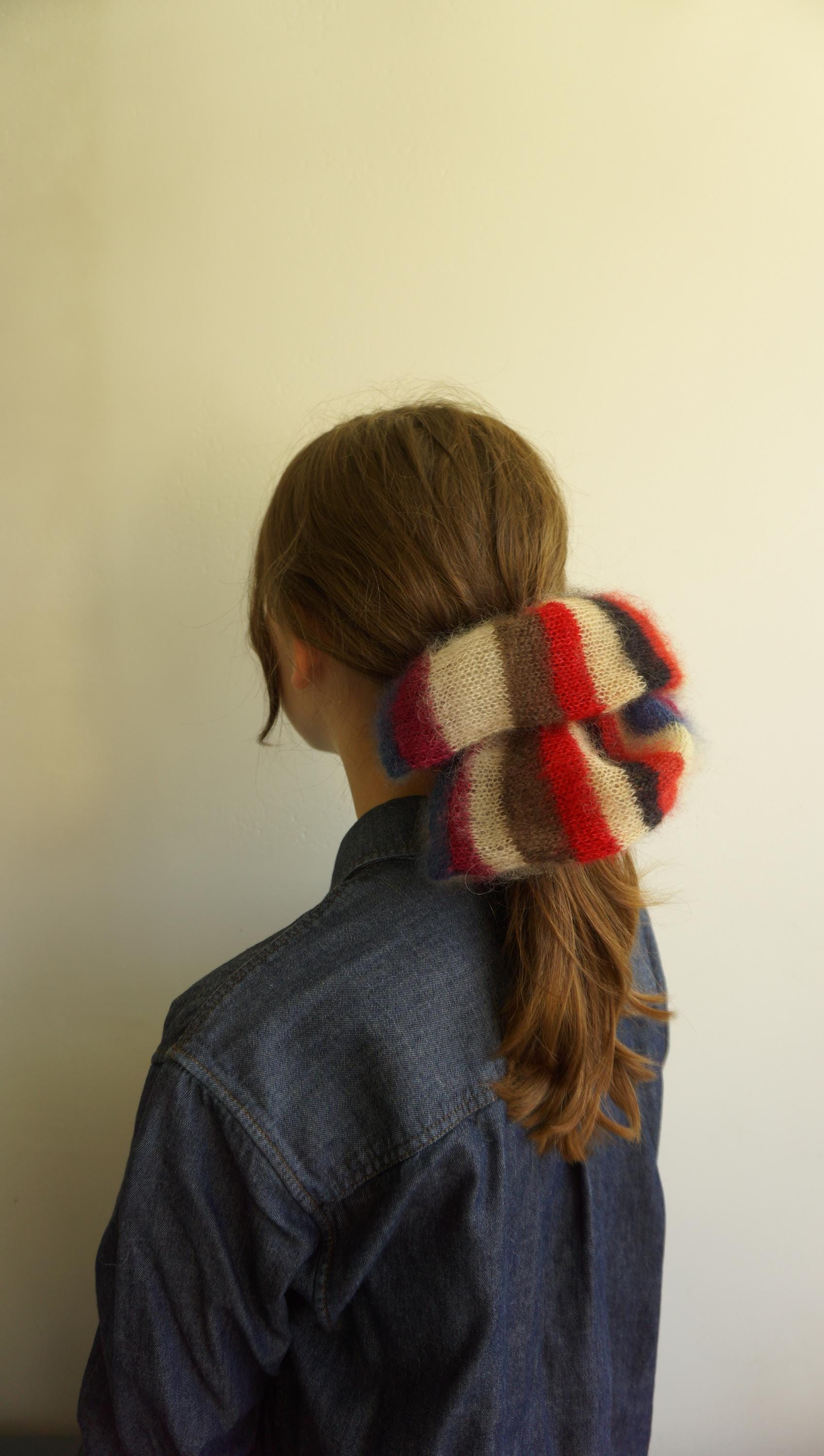 ニット/セーター Stripe Mohair Wide Top and Scarf / Green COS Striped Mohair Sweater (M) | Used, Secondhand