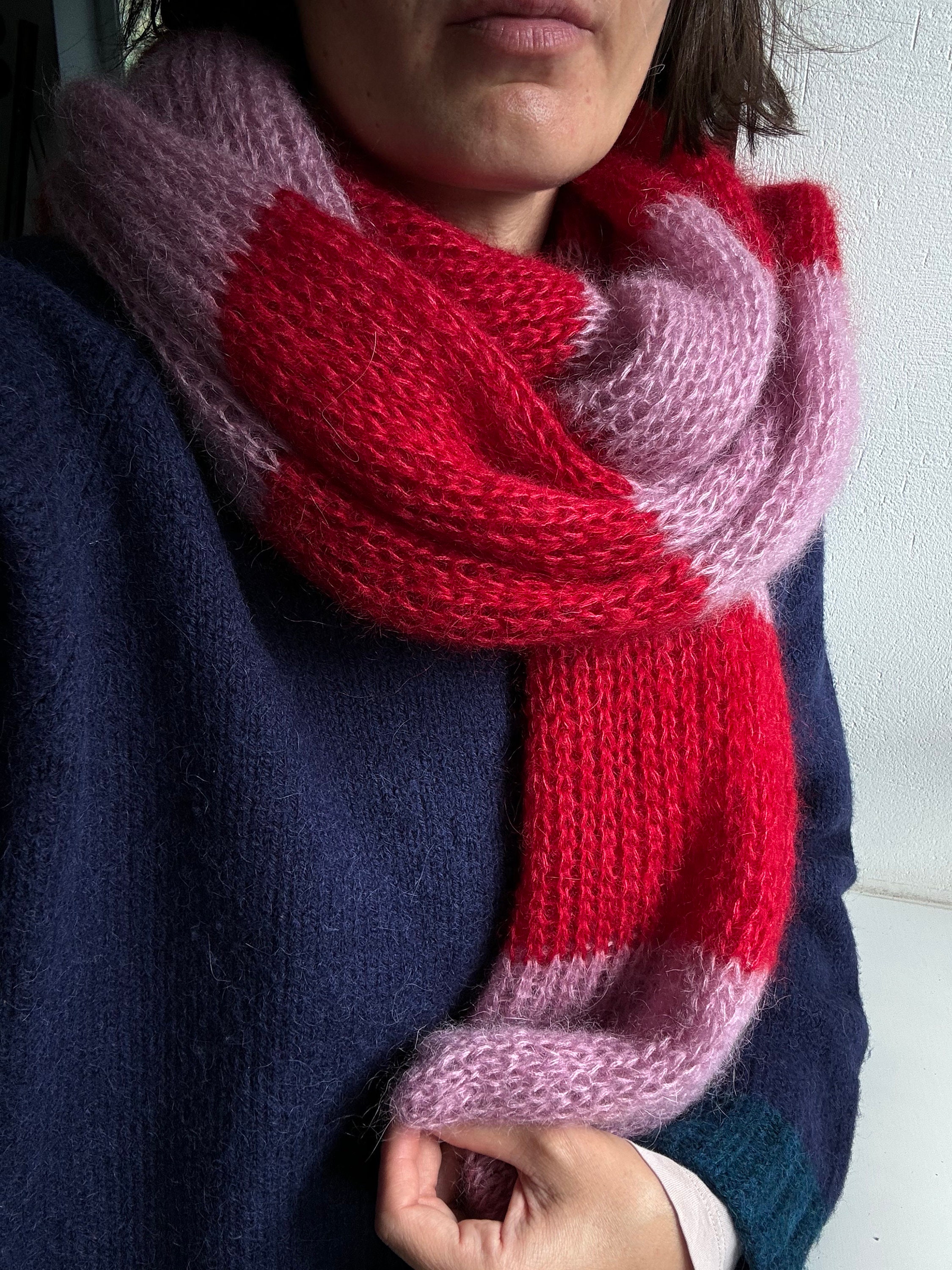 Pink and red scarf discount