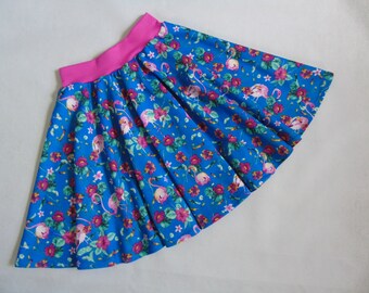 Girls Skirt Ruffled Twirl Skirt Floral Rose Spring Girl Clothes 2 3 4 5 6 7 8 10 12 14 16 Cotton Kid Clothes Child Clothing Kleding Meisjeskleding Rokken Full & Twirly 