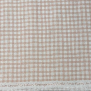Peach Check Cotton Fabric: Quilt Shop Quality, 44&quot; Wide