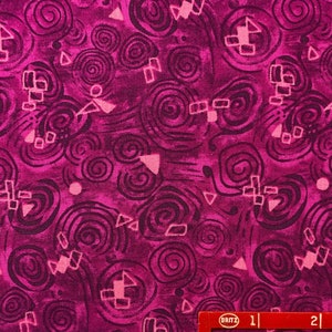 Fuchsia pink woven geometric cotton print fabric, quilt shop quality, sold as yardage, in stock and ready to ship!