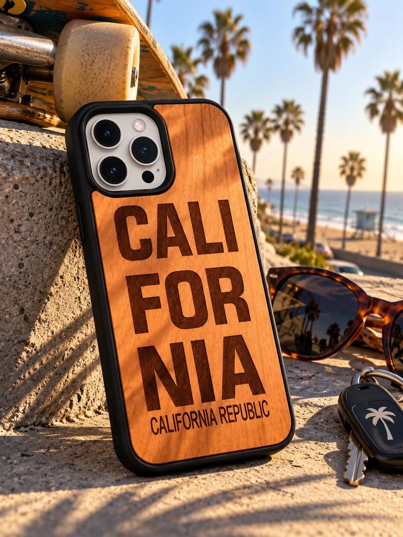 Personalized wooden phone case
