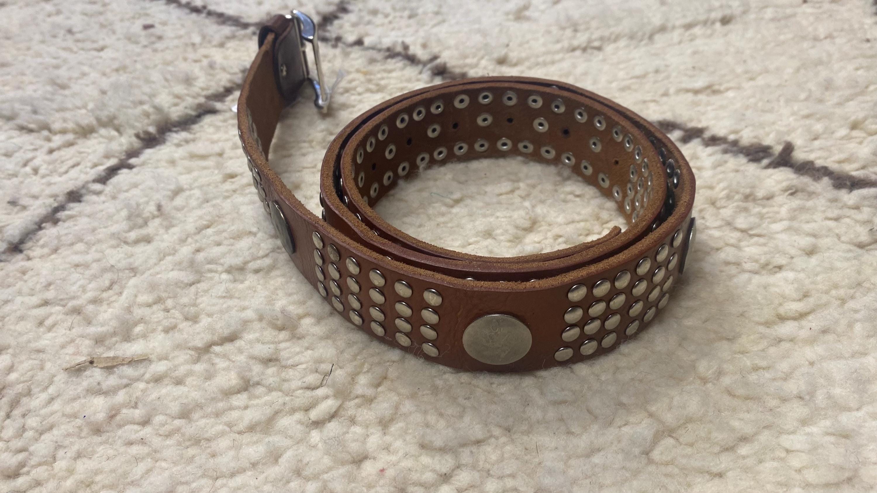 Moroccan Handmade Leather Coins Belt /american Quarters and  display picture 1