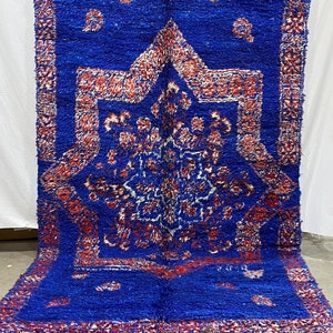 vintage Moroccan Beni mguild  Handmade Rug Wool Berber Tribal 11ft9’’ X 6ft1’’
