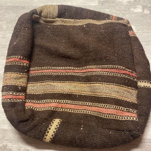 Vintage Moroccan floor cushion Handmade  sheep Wool Berber Tribal/ great colors