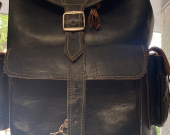 Vintage HOBO International Soft Black Leather Hobo Tote Bag  display picture 2