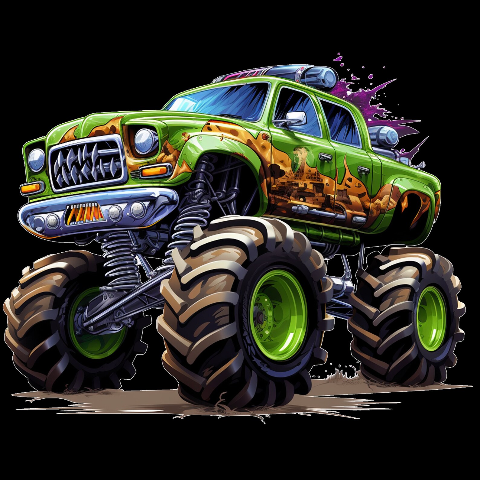 Monster Truck Clipart Png Bundle, Monster Truck Png Pack, Monster Truck ...