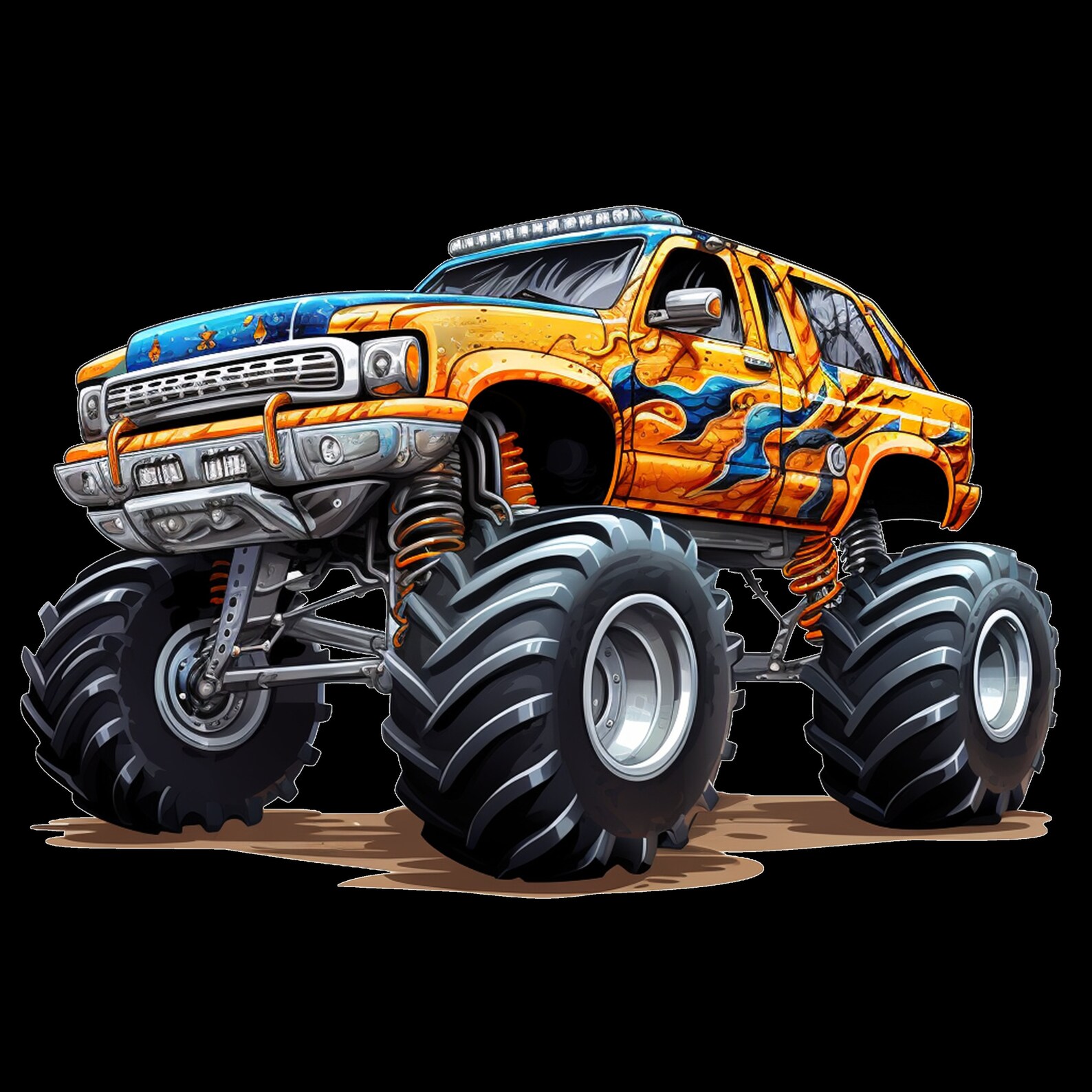 Monster Truck Clipart Png Bundle, Monster Truck Png Pack, Monster Truck ...