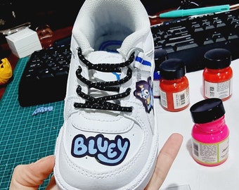 Personalised toddler shoes I Custom shoes I Bluey, iron on shoes!