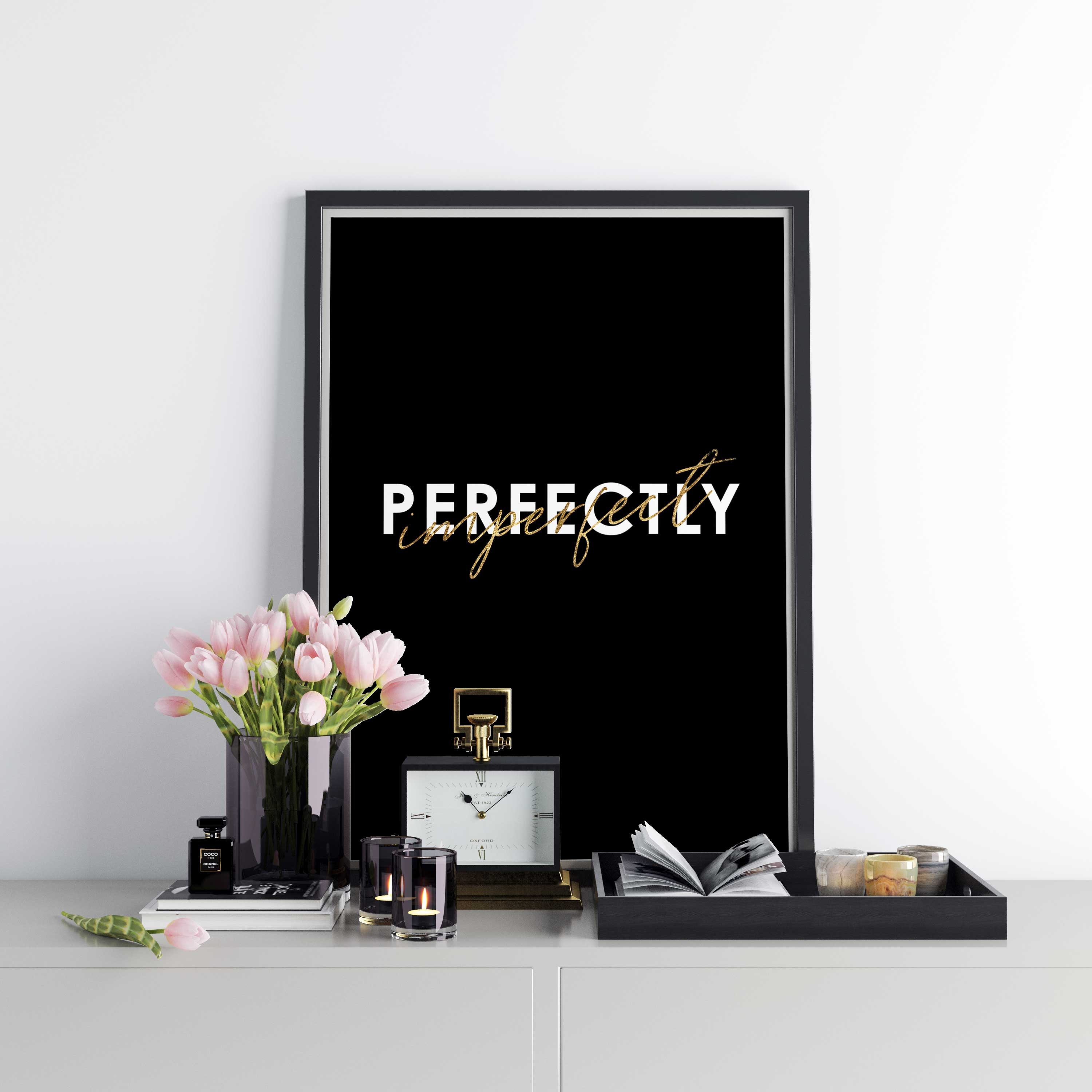Perfectly Imperfect Wall Art, Home Decor, Inspirational Svg, Minimalist