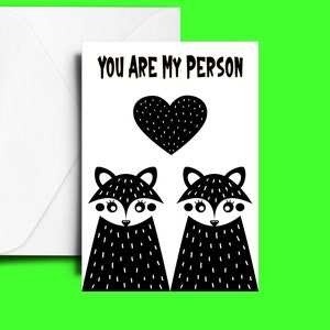Carta di amicizia, Download istantaneo, Carte stampabili, A5 Biglietto d'auguri, Adolescente, Amore, Bestie, BFF, Bestfriend, Partner, Amante, Cuore, Volpi