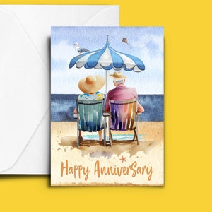 Tarjeta de aniversario imprimible, Feliz aniversario, Tarjeta digital, Tarjeta para imprimir en casa, Tarjetas descargables, Tarjeta de descarga instantánea, Tarjeta de felicitación A5