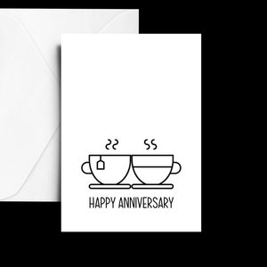 Tarjeta de Aniversario Imprimible, Feliz Aniversario, Tarjeta Digital, Tarjeta Imprimir en Casa, Tarjetas Descargables, Tarjeta de Descarga Instantánea, Tarjeta de Felicitación A5