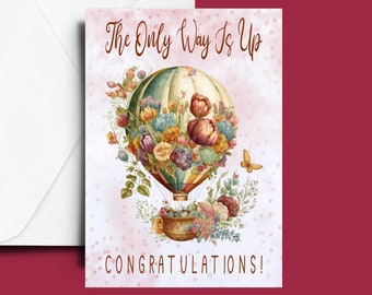 Printable Congrats Card, Congratulations Card, Digital Card, Print at Home Card, Downloadable Cards, Instant Download Card, A5 Greeting Card